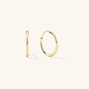 Mejuri 14k gold small hoops, excellent condition